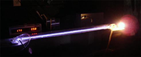 Burning a piece of coal from up close.