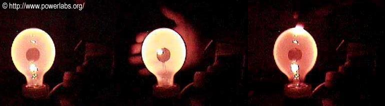 High Pressure Neon Globe attached to flyback.